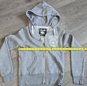 Roots Light Gray Zip-Up Hoodie